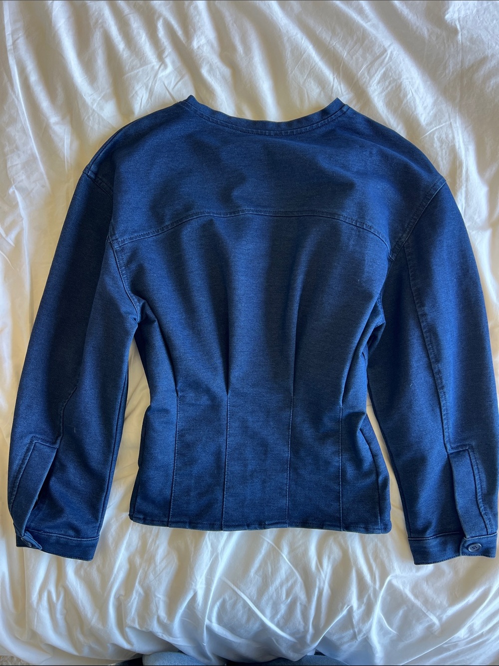 Zara Women's Chambray Crewneck Top - Picture 3 of 5